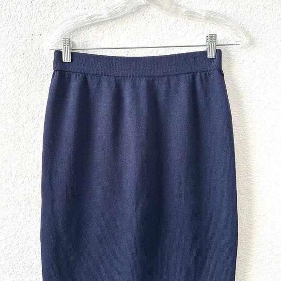 St. John Pencil Skirt Blue Santana Knit Size 6 - Picture 2 of 6